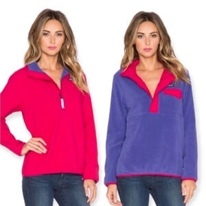 Patagonia Womens Glissade Reversible Snap-T Portofino Pink Purple Jacket‎ Zip S